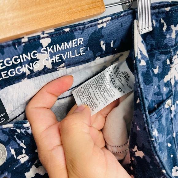 Gap Blue Floral Camo Skinny Denim Pants - Picture 8 of 9